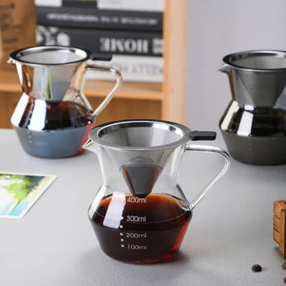 Cafetière Expresso Manuelle en Verre Borosilicate Design Moderne 350ML - vue 3