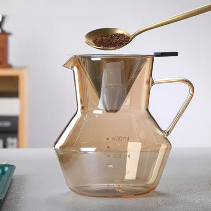 Cafetière Expresso Manuelle en Verre Borosilicate Design Moderne 350ML - vue 5