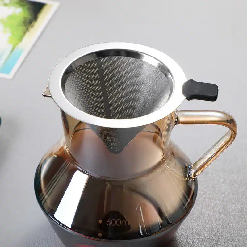 Cafetière Expresso Manuelle en Verre Borosilicate Design Moderne 350ML - vue 6