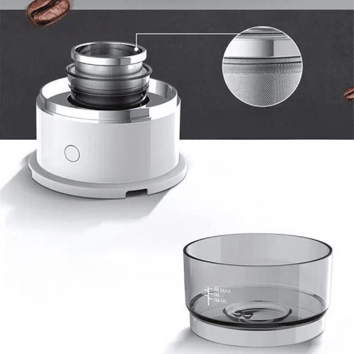 Cafetière Expresso Manuelle Portable en Acier Inoxydable 350ML - vue 4