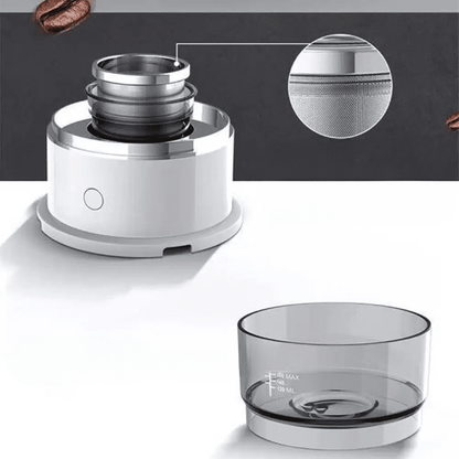 Cafetière Expresso Manuelle Portable en Acier Inoxydable 350ML - vue 4