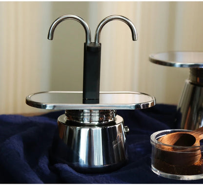Cafetière Italienne Moka en Acier Inox 4 Tasses - vue 4