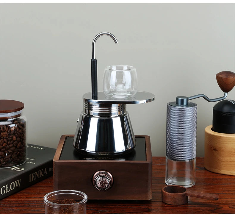 Cafetière Italienne Moka en Acier Inox 4 Tasses - vue 5