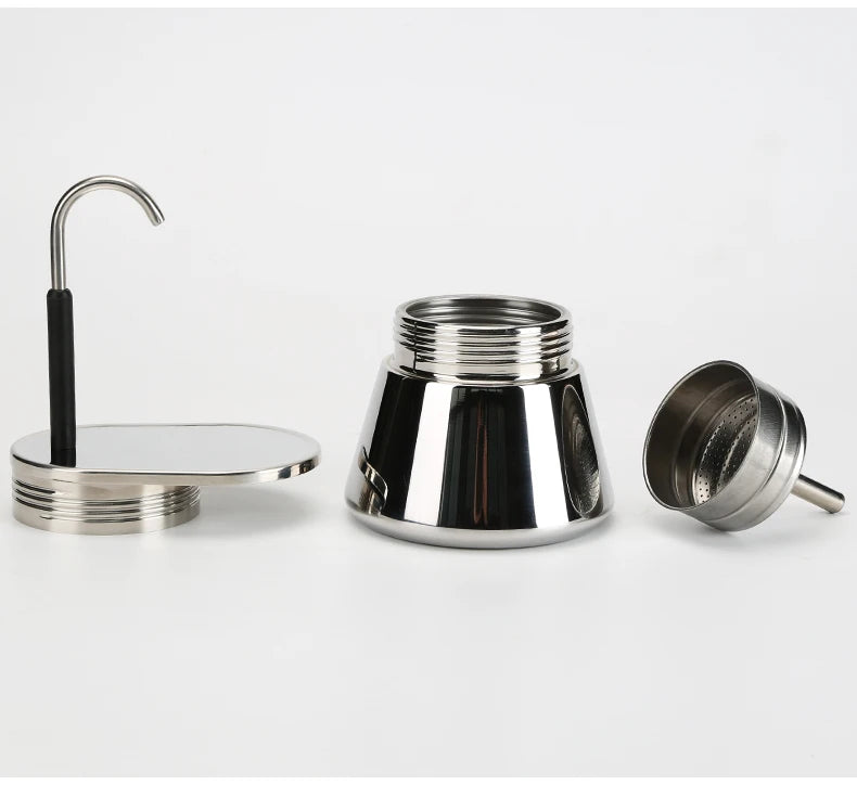 Cafetière Italienne Moka en Acier Inox 4 Tasses - vue 7