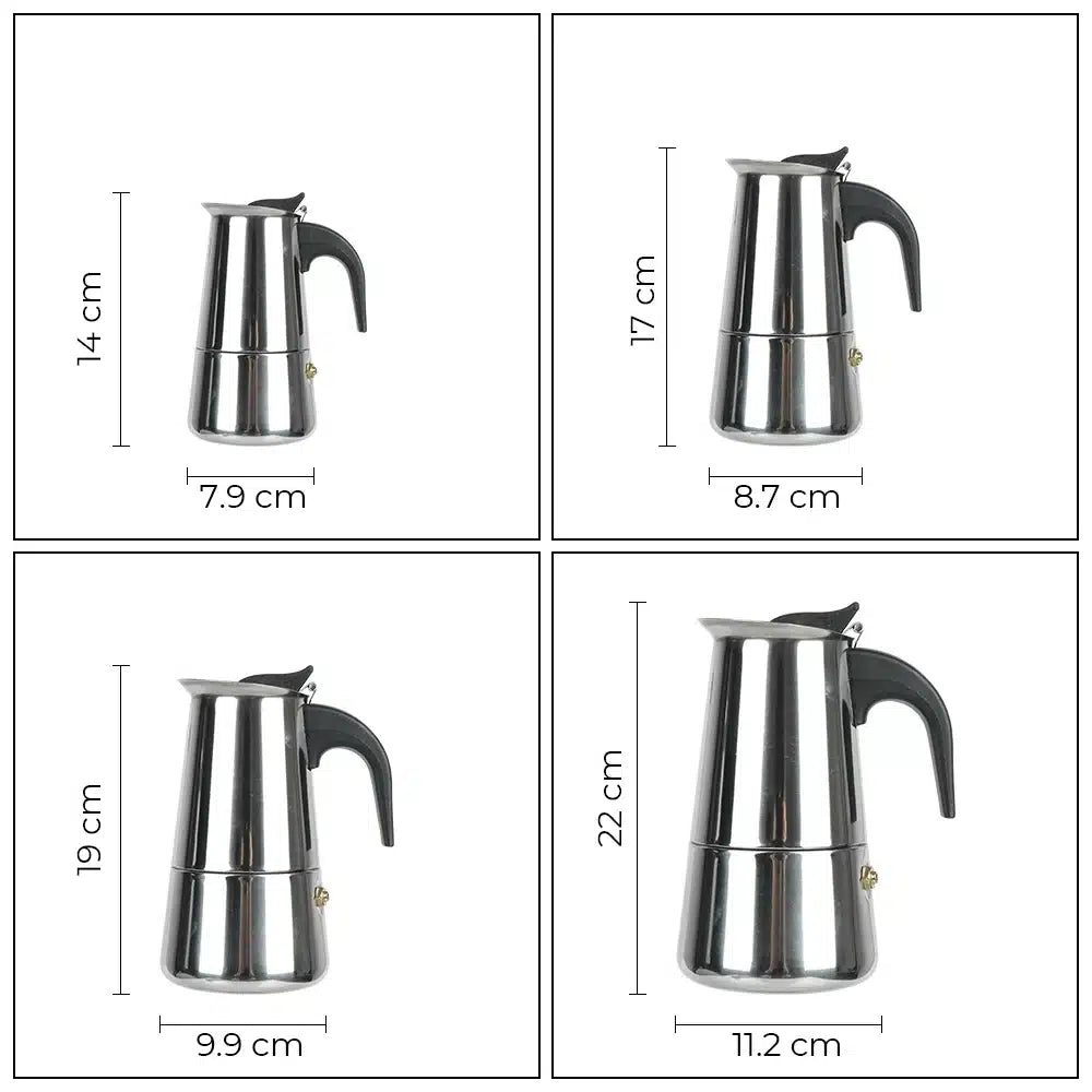 Cafetière Moka en Acier Inoxydable 1 Tasse - Préparation Parfaite - vue 1