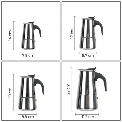 Cafetière Moka en Acier Inoxydable 1 Tasse - Préparation Parfaite - vue 1