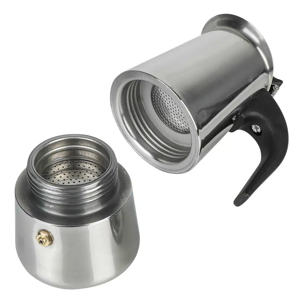 Cafetière Moka en Acier Inoxydable 1 Tasse - Préparation Parfaite - vue 2
