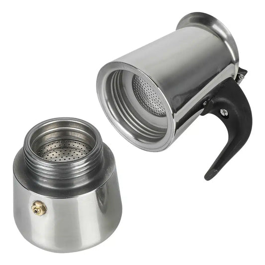 Cafetière Moka en Acier Inoxydable 1 Tasse - Préparation Parfaite - vue 2