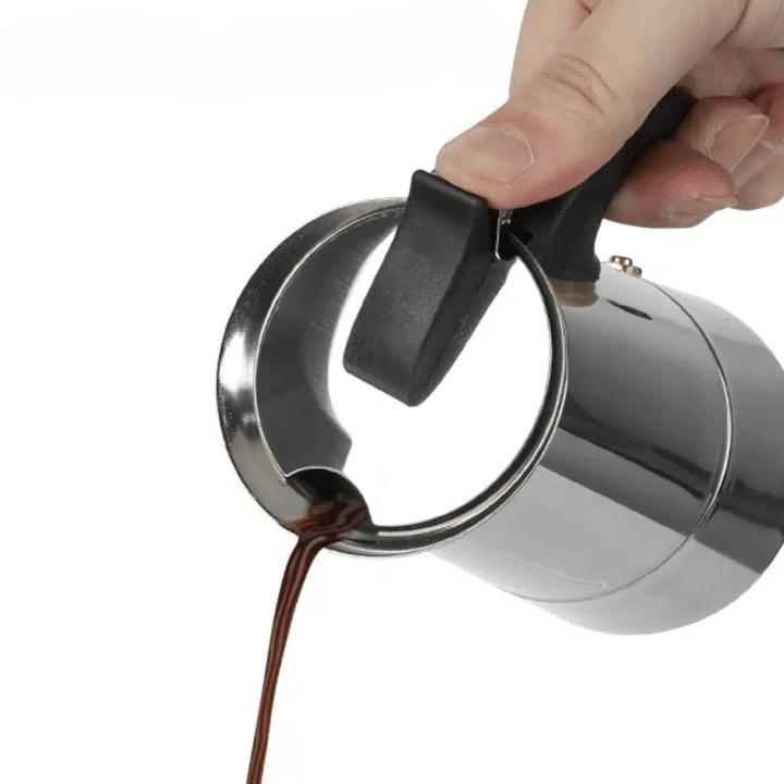 Cafetière Moka en Acier Inoxydable 1 Tasse - Préparation Parfaite - vue 6