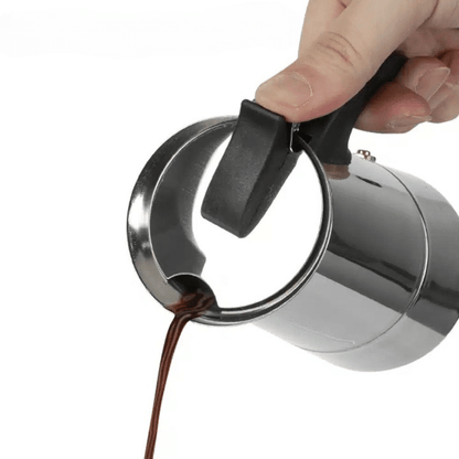Cafetière Moka en Acier Inoxydable 1 Tasse - Préparation Parfaite - vue 6