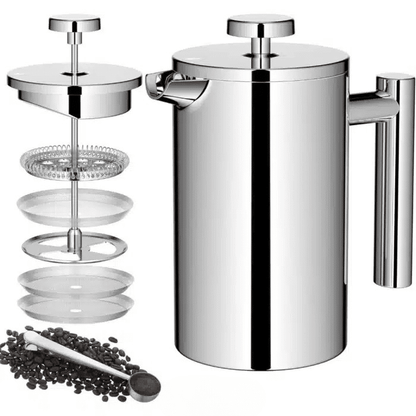 Cafetière Moka en Acier Inoxydable Double Paroi 6 Tasses - vue 1