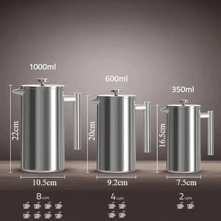 Cafetière Moka en Acier Inoxydable Double Paroi 6 Tasses - vue 4