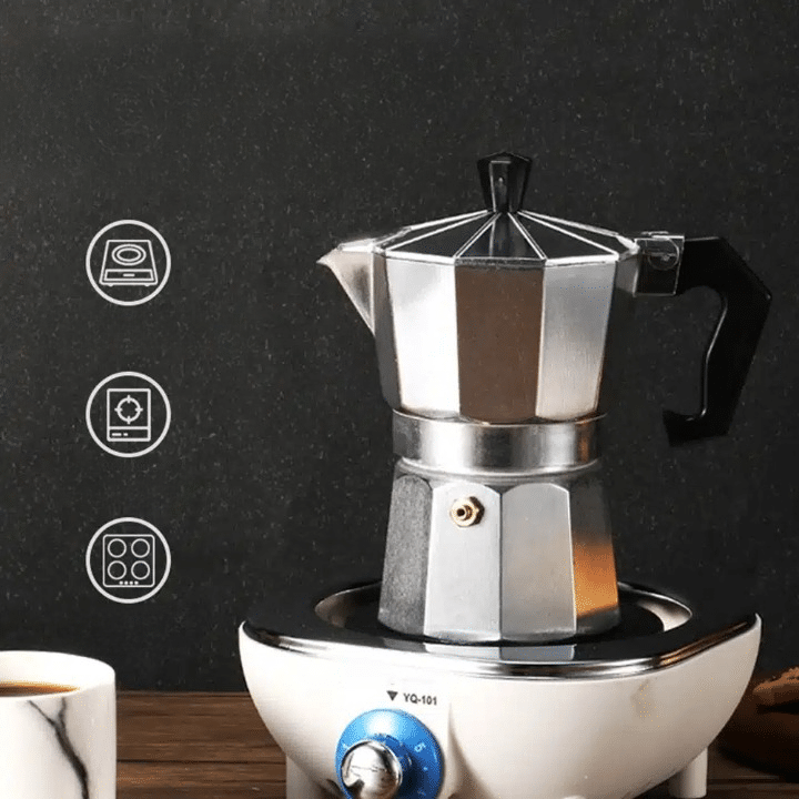 Cafetière Italienne en Aluminium Moka Express 3 Tasses - vue 5