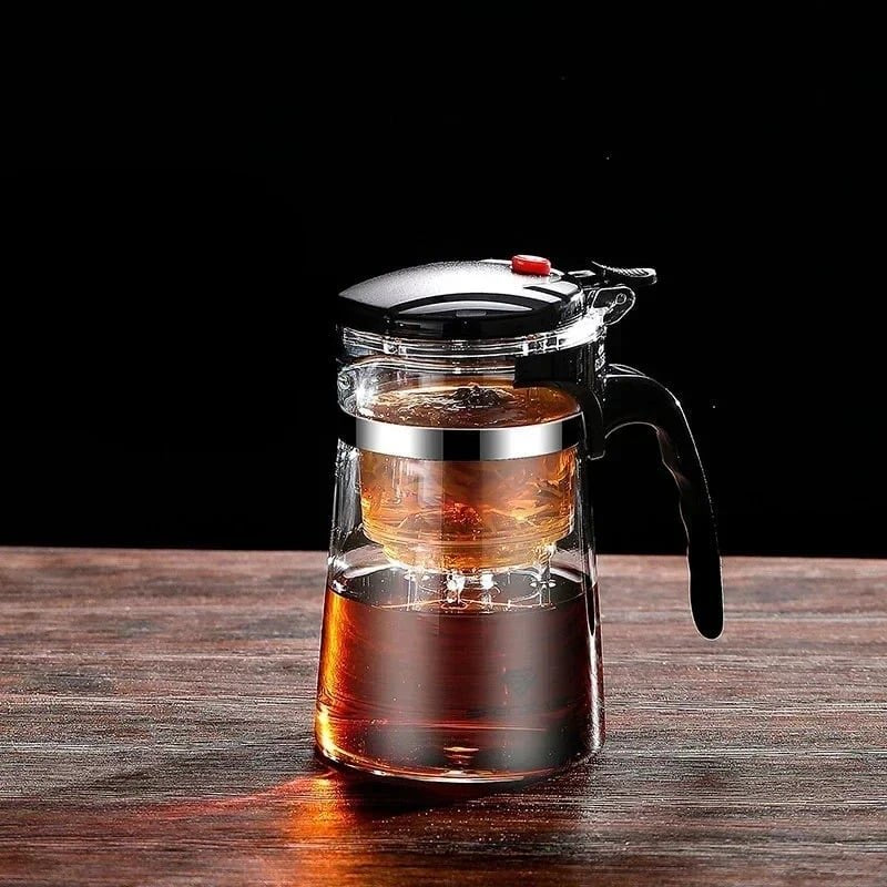 Cafetière Transparente en Verre Design Élégant 1L - vue 3