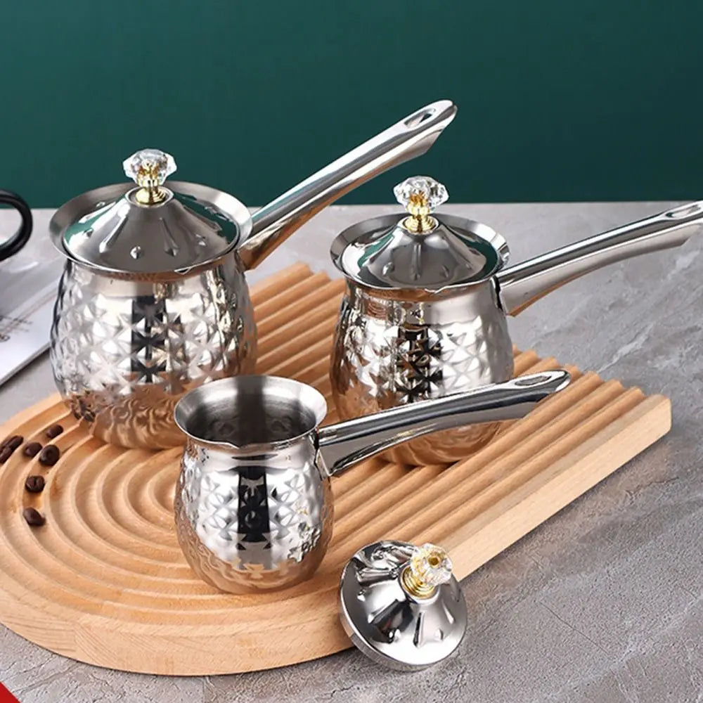 Cafetière Turque Artisanale en Acier Inoxydable 300ML - vue 1