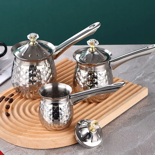 Cafetière Turque Artisanale en Acier Inoxydable 300ML - vue 1