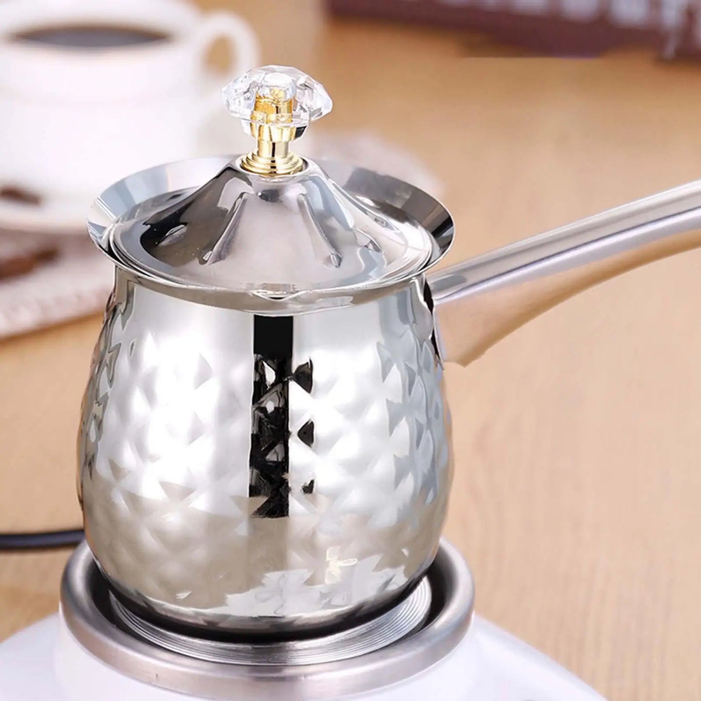 Cafetière Turque Traditionnelle en Cuivre avec Longue Poignée 300ML - vue 3