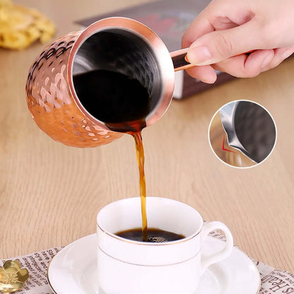 Cafetière Turque Traditionnelle en Cuivre avec Longue Poignée 300ML - vue 4