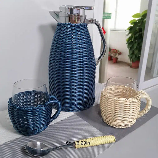 Carafe à Piston en Acier Inoxydable Design Élégant 1L - vue 4