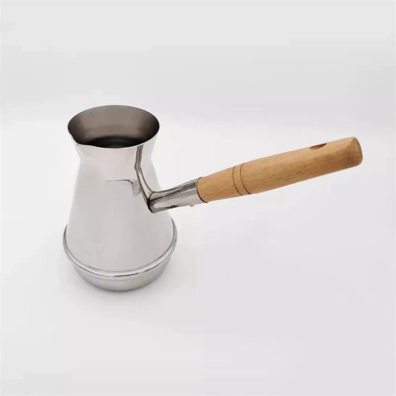 Cezve en Acier Inoxydable avec Poignée en Bois 700ML - vue 2