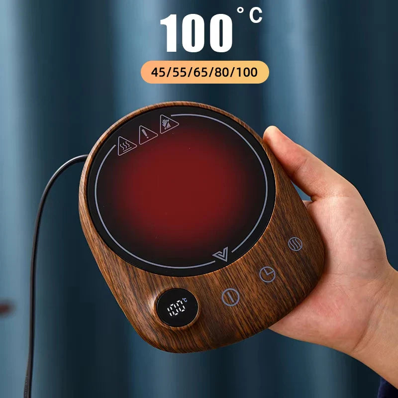 Chauffe-Tasse Bois 100°C – vue 2 – L'Atelier Café