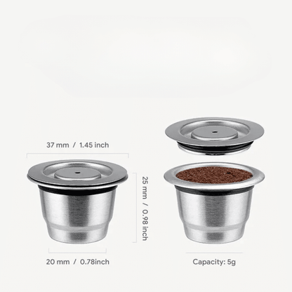 Coffret Capsules Nespresso en Acier Inoxydable Écologiques 2 Pièces - vue 3