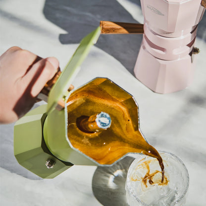 Cafetière Italienne Moka en Aluminium Coloré 2 ou 4 Tasses - vue 2