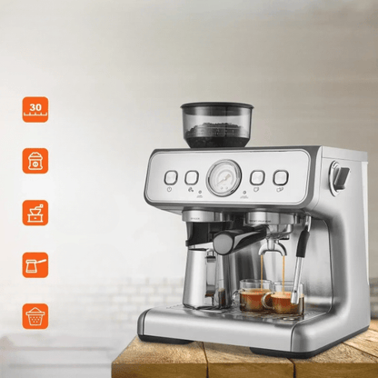 Distributeur Automatique de Café en Acier Inoxydable avec Broyeur Intégré - vue 3
