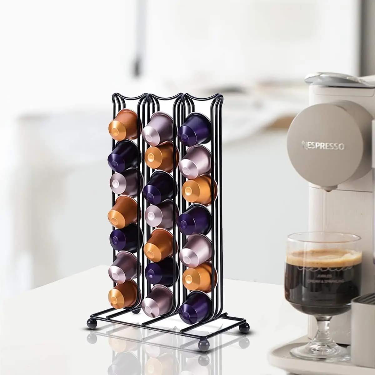 Distributeur Pratique en Acier pour Capsules Nespresso - Accès Facile - vue 2