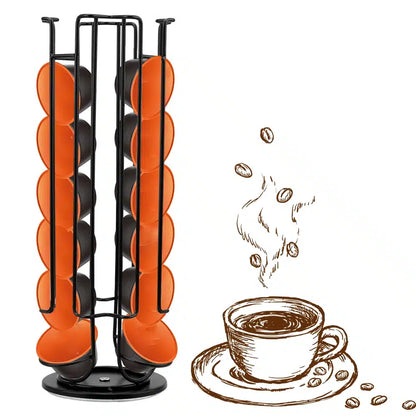 Distributeur Rotatif de Capsules de Café en Acier avec 24 Compartiments - vue 5