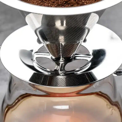 Dripper Café Réutilisable en Acier Inoxydable - Préparation Parfaite - vue 2