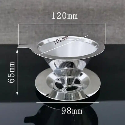 Dripper Café Réutilisable en Acier Inoxydable - Préparation Parfaite - vue 4