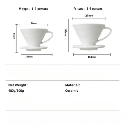 Dripper V60 en Céramique Design Épuré pour Café Parfait - vue 4