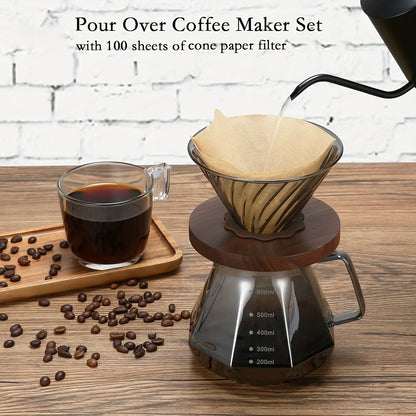 Ensemble Cafetière À Filtre en Verre Borosilicaté 600ML - vue 2