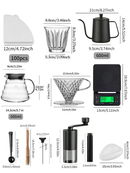 Ensemble Complet de Préparation de Café Barista en Acier Inoxydable - vue 2
