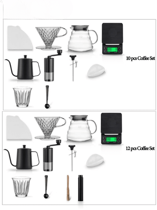 Ensemble Complet de Préparation de Café Barista en Acier Inoxydable - vue 4