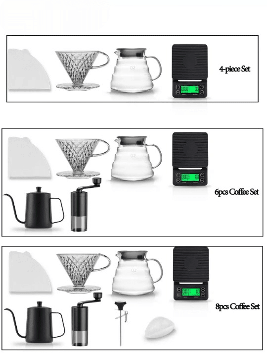Ensemble Complet de Préparation de Café Barista en Acier Inoxydable - vue 5