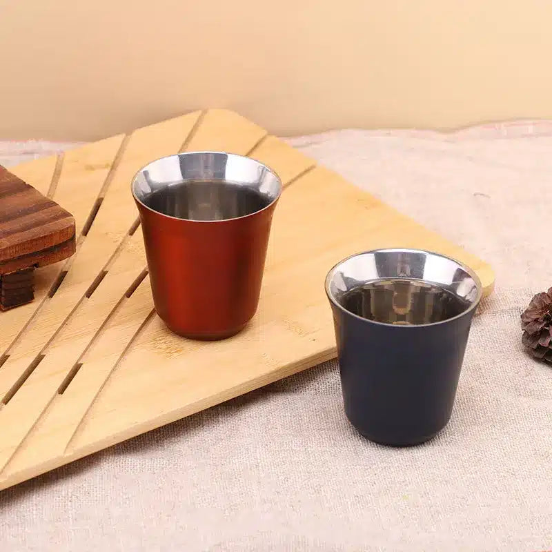 Tasses à Expresso en Acier Inoxydable 80ML - Élégance Pratique - vue 1