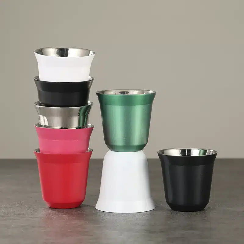 Tasses à Expresso en Acier Inoxydable 80ML - Élégance Pratique - vue 2