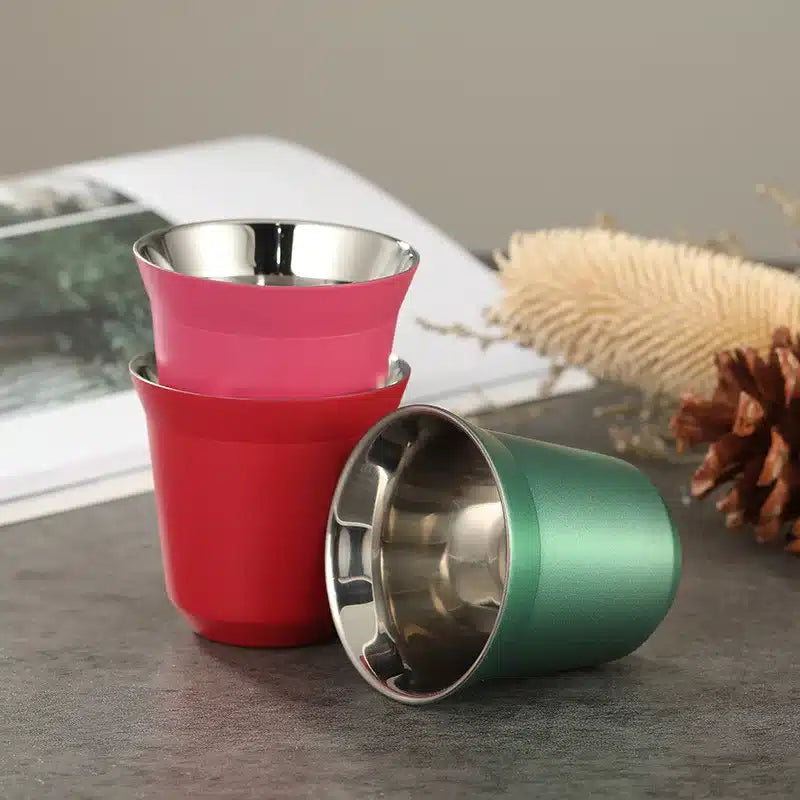 Tasses à Expresso en Acier Inoxydable 80ML - Élégance Pratique - vue 3