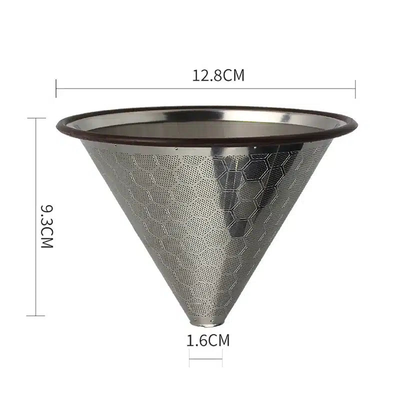 Filtre à Café en Acier Inoxydable 600 Mailles pour 1 à 3 Tasses - vue 2