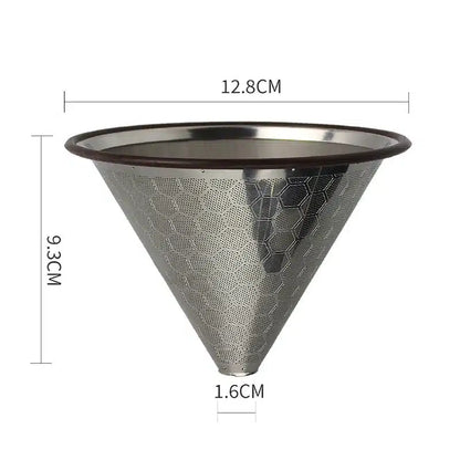 Filtre à Café en Acier Inoxydable 600 Mailles pour 1 à 3 Tasses - vue 2