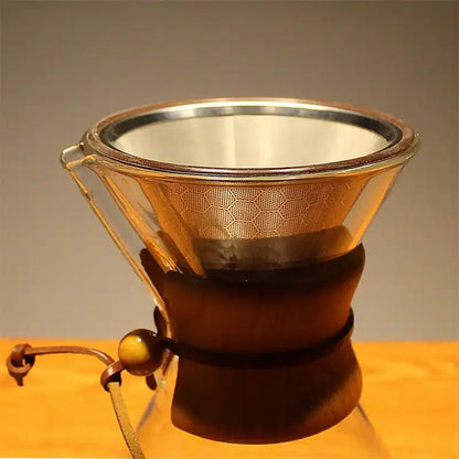 Filtre à Café en Acier Inoxydable 600 Mailles pour 1 à 3 Tasses - vue 3