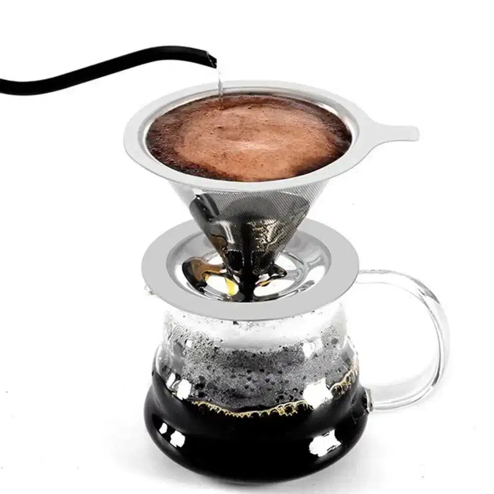 Filtre à Café en Acier Inoxydable Écologique Double Couche 12CM - vue 2
