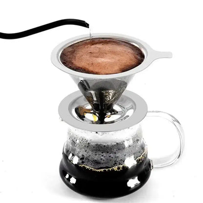 Filtre à Café en Acier Inoxydable Écologique Double Couche 12CM - vue 2