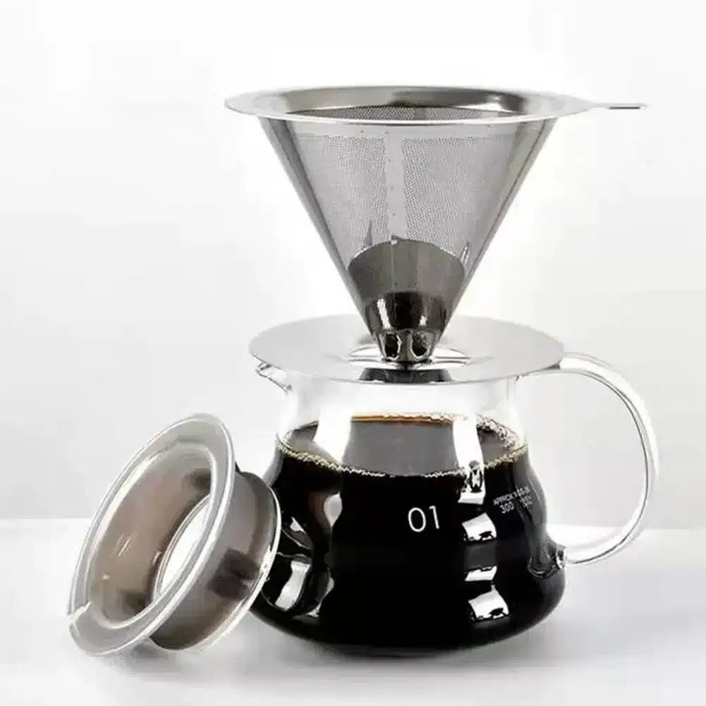 Filtre à Café en Acier Inoxydable Écologique Double Couche 12CM - vue 3