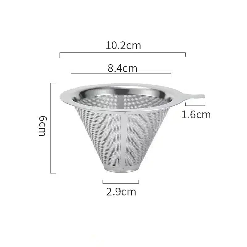 Filtre à Café en Acier Inoxydable Écologique Double Couche 12CM - vue 5
