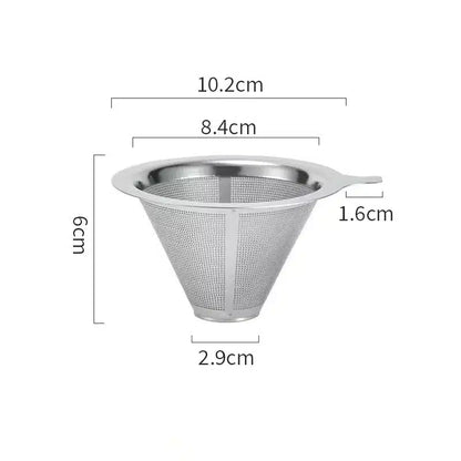 Filtre à Café en Acier Inoxydable Écologique Double Couche 12CM - vue 5
