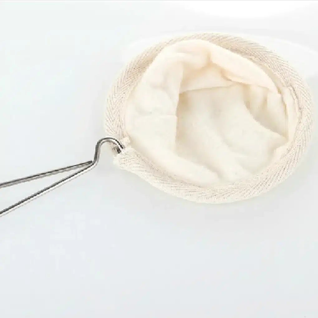 Filtre à Café Réutilisable en Coton Bio Écologique avec Poignée Inox - vue 3