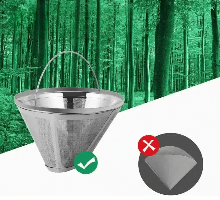 Filtre à Café Permanent en Acier Inoxydable pour Cafetière Ninja 304 - vue 3